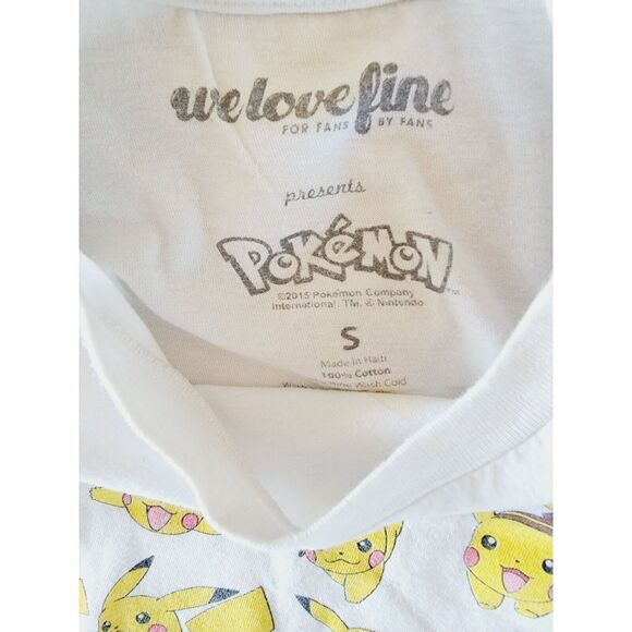 Pokemon S‎ Pikachu Variety T-Shirt White Unisex 2015 SS Discontinued - Picture 4 of 5